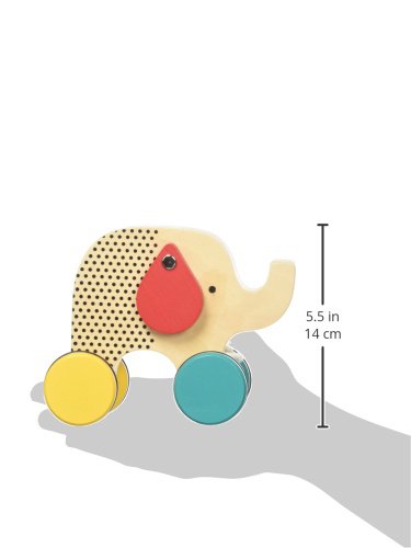 Jumping Jumbo Elephant Wood Pull Toy Petit Collage