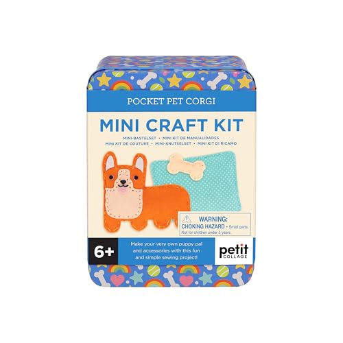 Mini Craft Kit: Pocket Pet Corgi Dog - Portable Felt Sewing Kit
