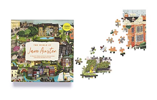 The World of Jane Austen: A Jigsaw Puzzle With 60 Characters and Great Houses to Find; 1000 Pieces