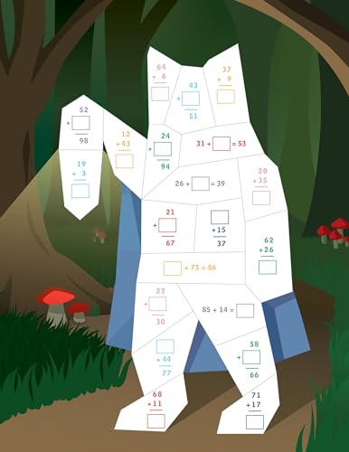 Learn by Sticker: More Addition & Subtraction: Use Math to Create 10 Fantasy Animals!