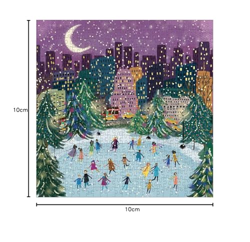 Merry Moonlight Skaters 500 Piece Foil Puzzle