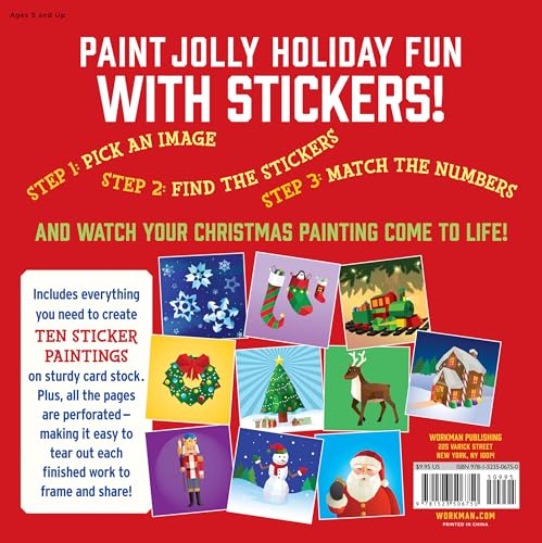 Paint by Sticker Kids: Christmas: Create 10 Pictures One Sticker at a Time!