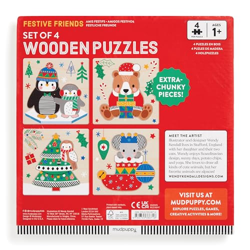 Christmas – Set Of 4 Wood Puzzles
