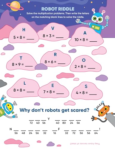 Learn by Sticker: Multiplication: Use Math to Create 10 Awesome Robots!