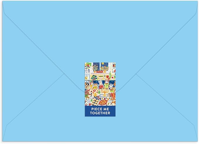 Happy Hanukcats Greeting Card Square Puzzle