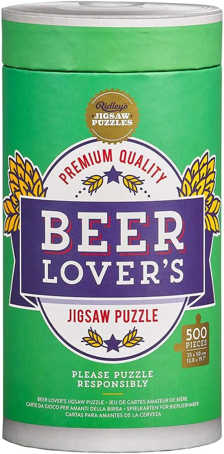 Beer Lover's 500 Piece Jigsaw Puzzle, Green