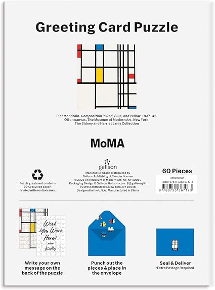 MoMA Mondrian Greeting Card Puzzle