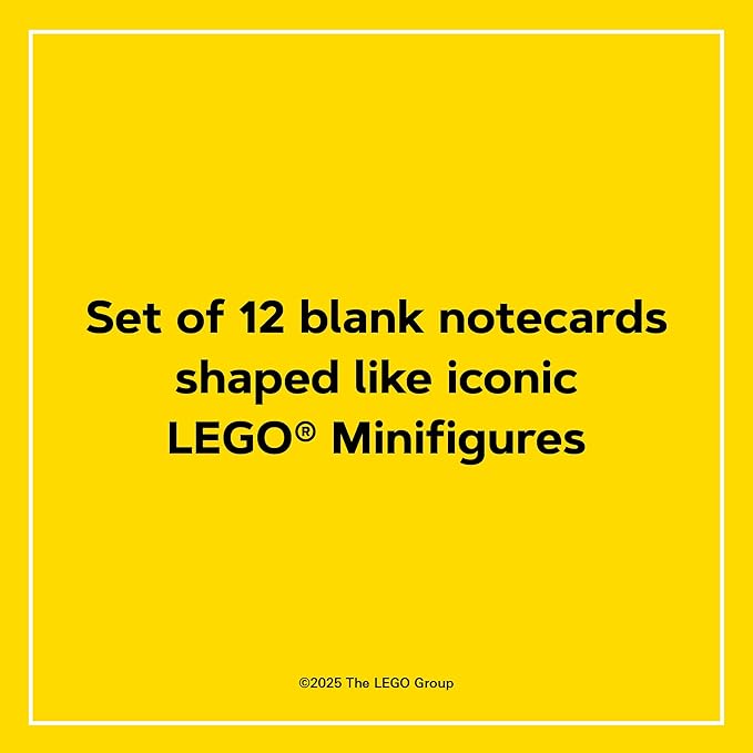 LEGO Minifigure Notecards: 12 Shaped Notecards with Envelopes