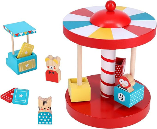Merry-Go-Round Wooden Carousel - Wood Toy for Toddlers
