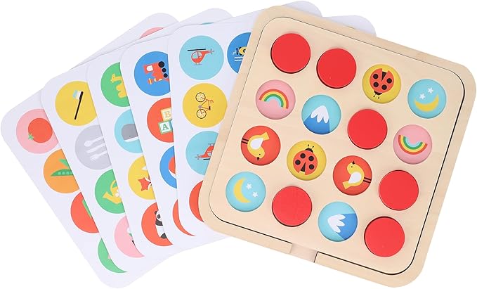 Multi-Theme Matching Wooden Memory Game