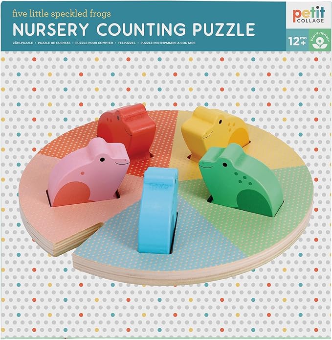 Nursery Counting Puzzle- Five Little Speckled Frogs