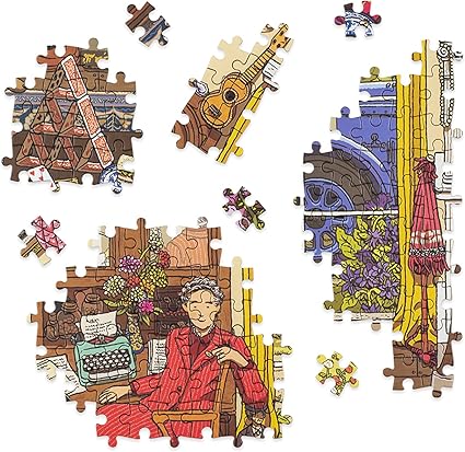 The World of Agatha Christie: 1000-piece Jigsaw Puzzle with 90 Clues to Spot, Puzzle for fans of Agatha Christie