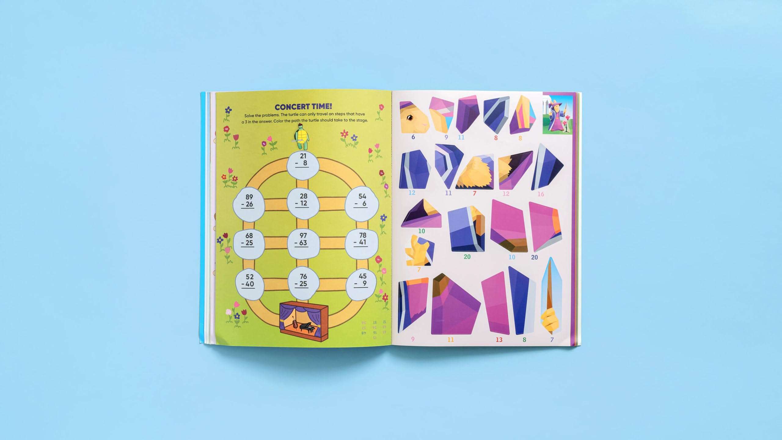 Learn by Sticker: More Addition & Subtraction: Use Math to Create 10 Fantasy Animals!