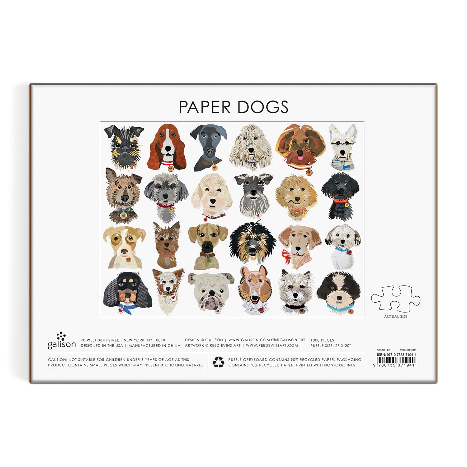 Paper Dogs Jigsaw Puzzle 1000 Pieces