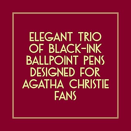Chronicle Books Agatha Christie Pen Set: 3 Ballpoint Pens