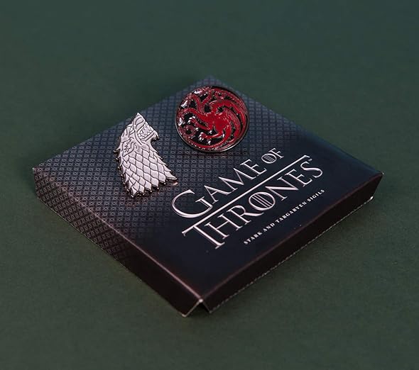 Game of Thrones Twin Pins: Stark and Targaryen Sigils