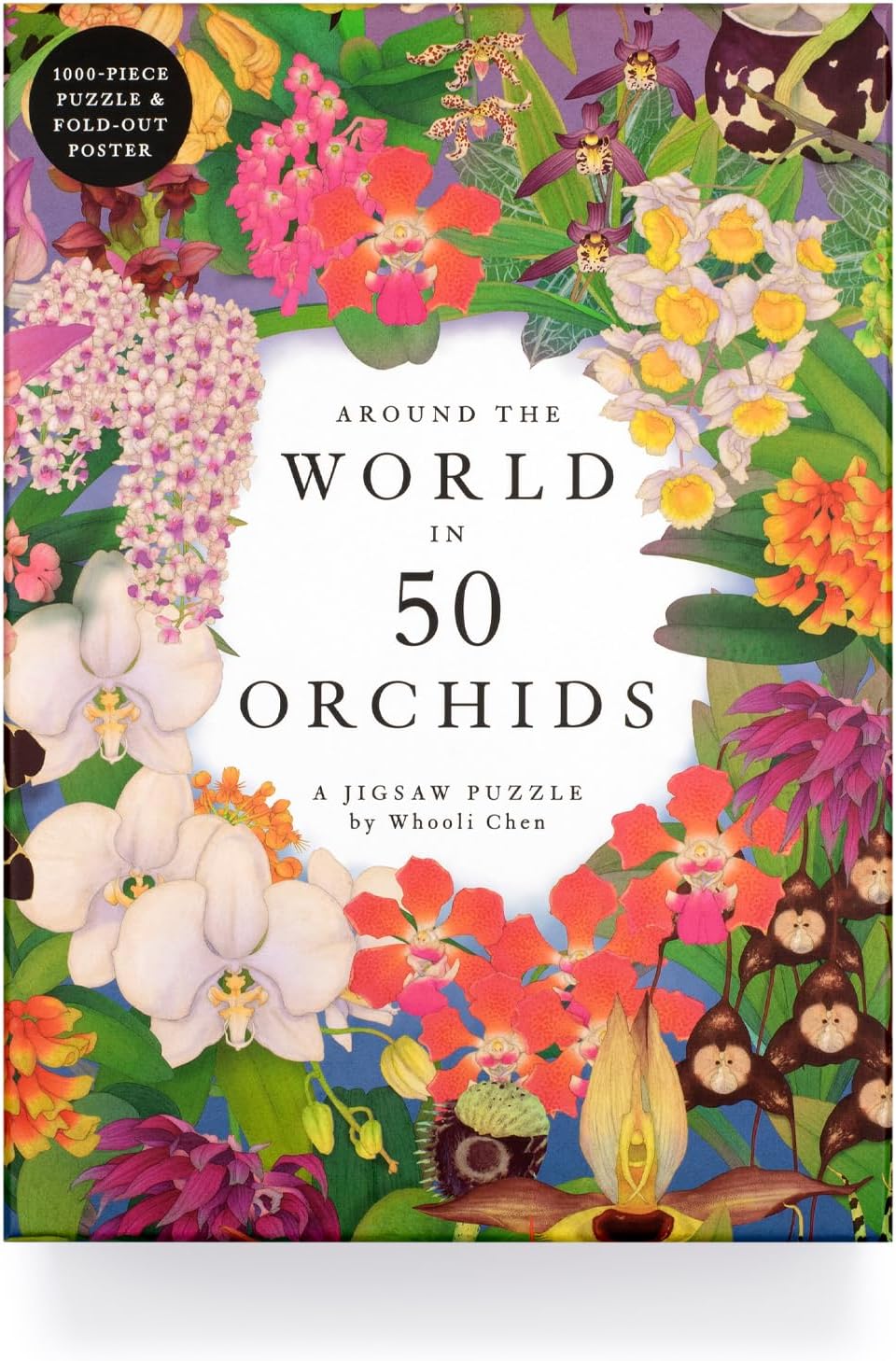 Around the World in 50 Orchids A 1000-piece jigsaw puzzle