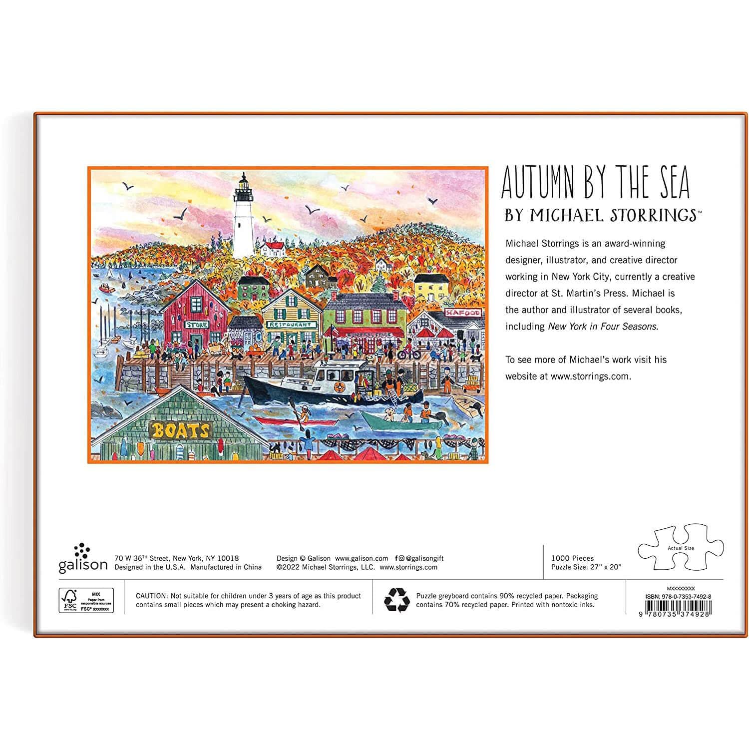 Michael Storrings Autumn By the Sea 1000 Piece Puzzle