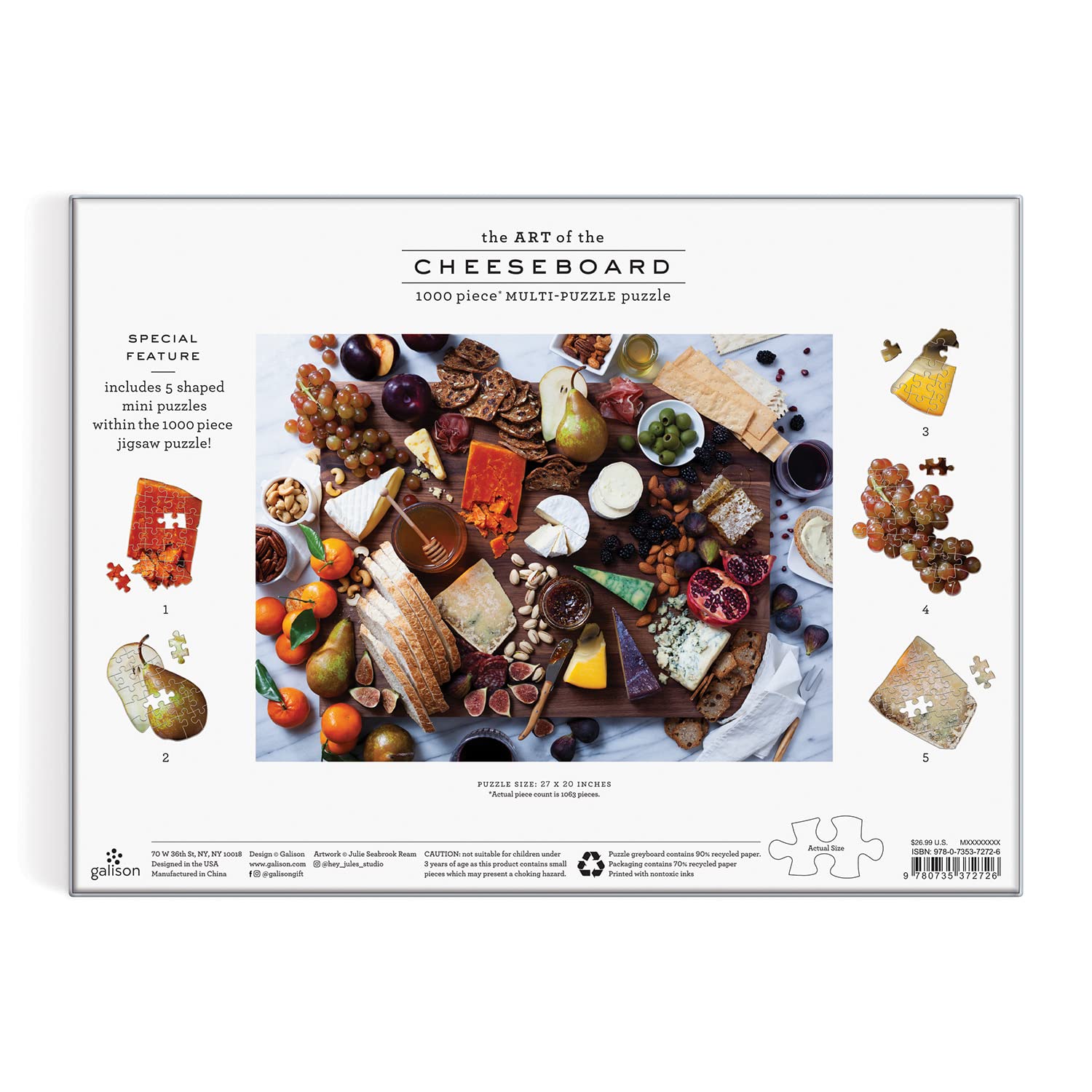 The Art of the Cheeseboard 1000 Piece Multi-Puzzle Puzzle
