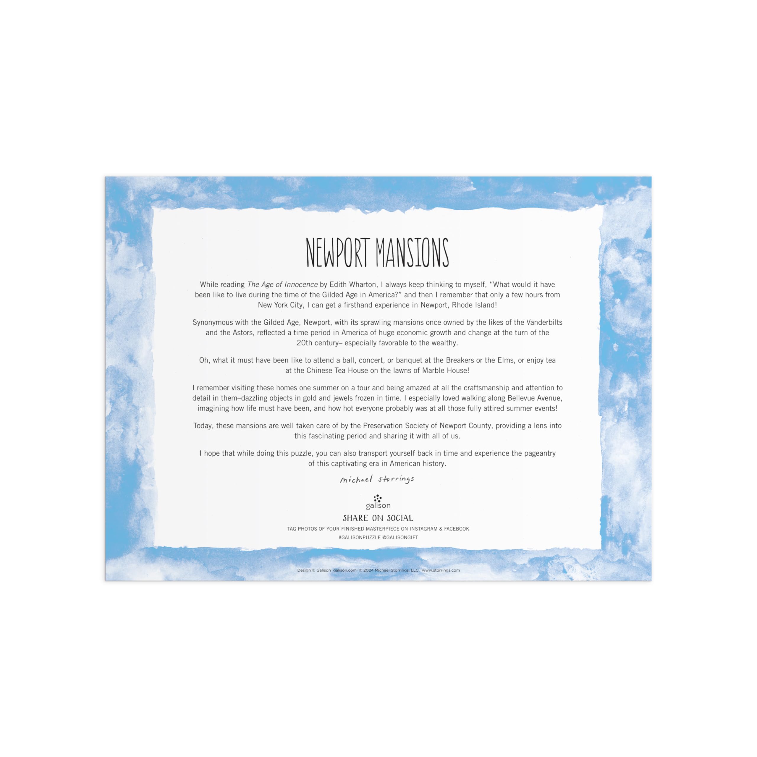 Michael Storrings Newport Mansions 1000pc Puzzle