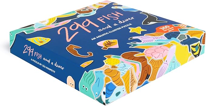 299 Fish and a Diver Puzzle: An Aquatic Cluster Puzzle: 300 Pieces