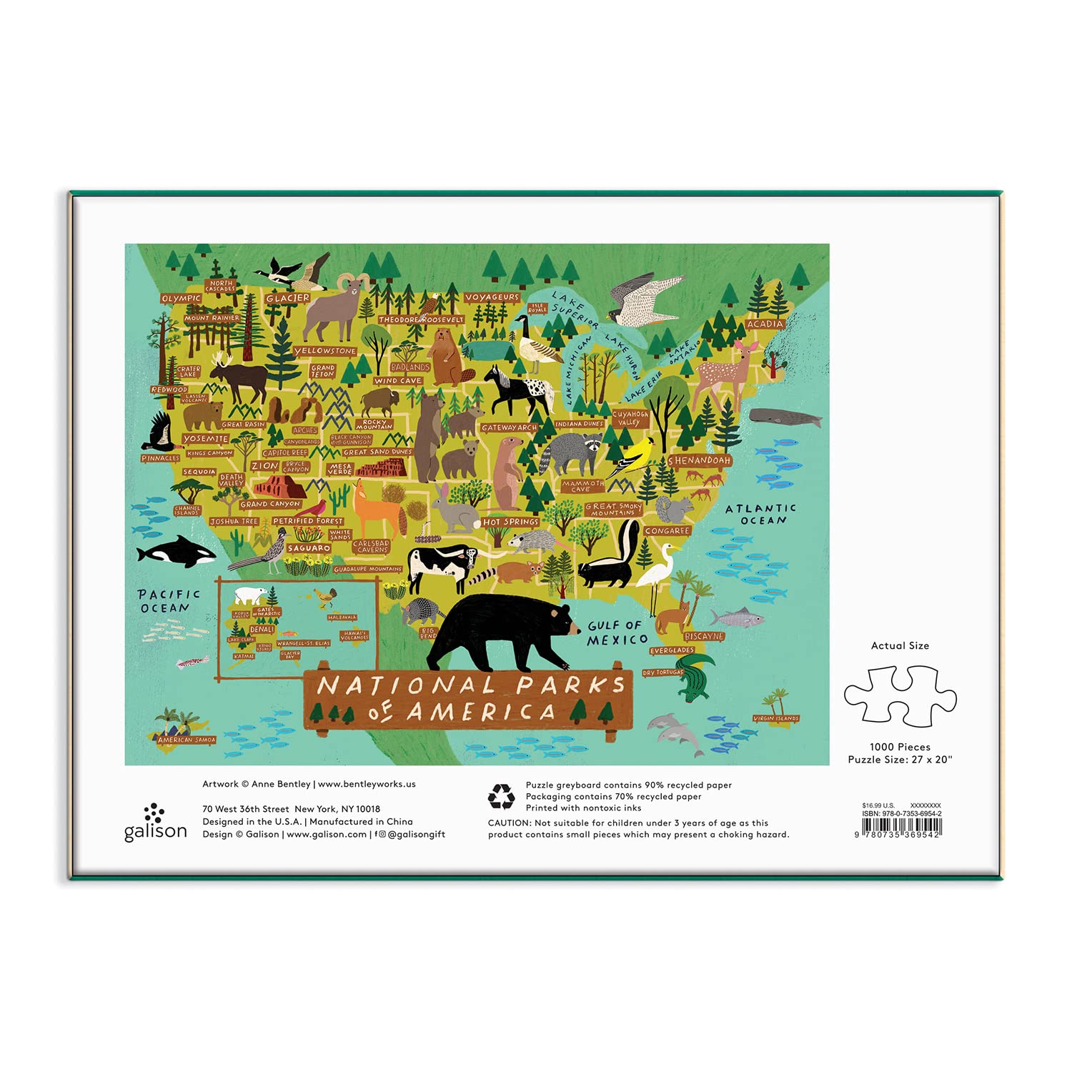 National Parks of America Puzzle: 1000 Piece
