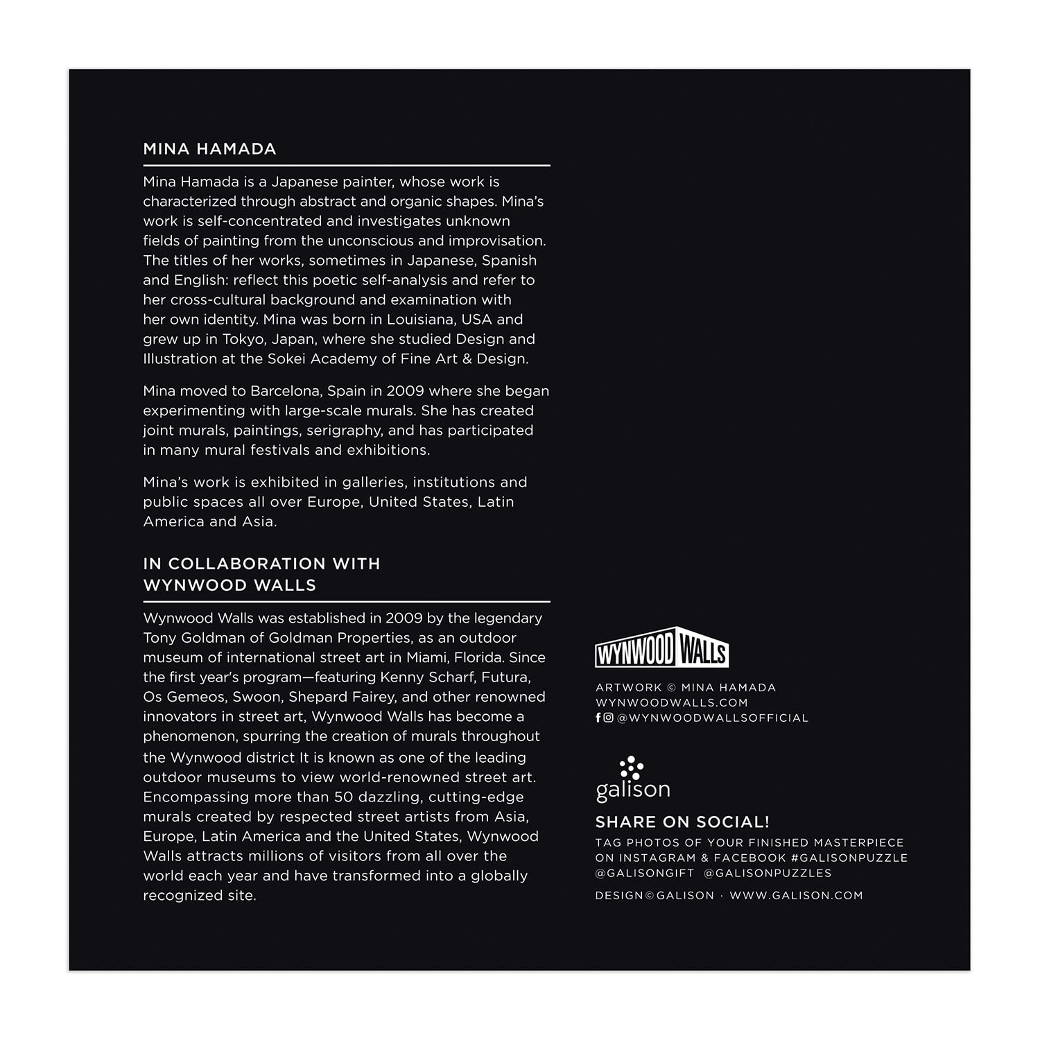 Mina Hamada Luna de Flor Round Jigsaw Puzzle, Vibrant Colors