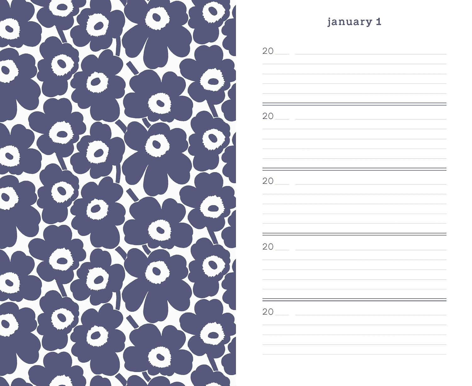 Marimekko One Line a Day (Blue Unikko) - A Five-Year Memory Book