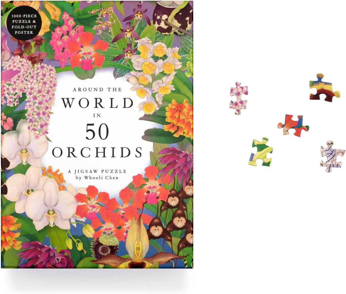 Around the World in 50 Orchids A 1000-piece jigsaw puzzle