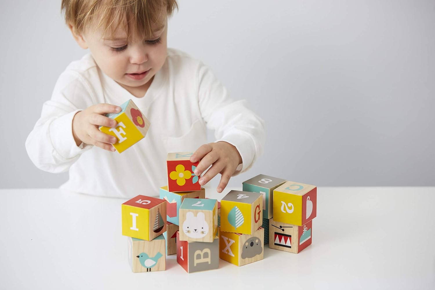 ABC Wooden Blocks, Set of 15 – Solid Wooden Blocks