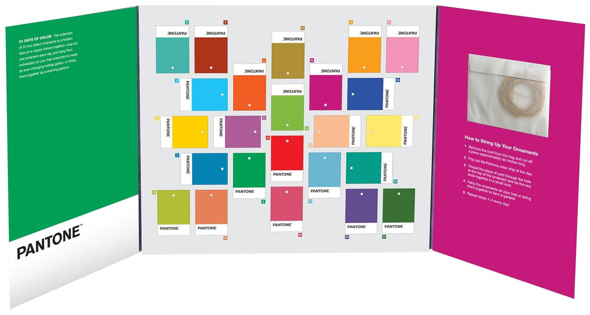 PANTONE Advent Calendar: 24 Days of Colourful Pop-Out Ornaments