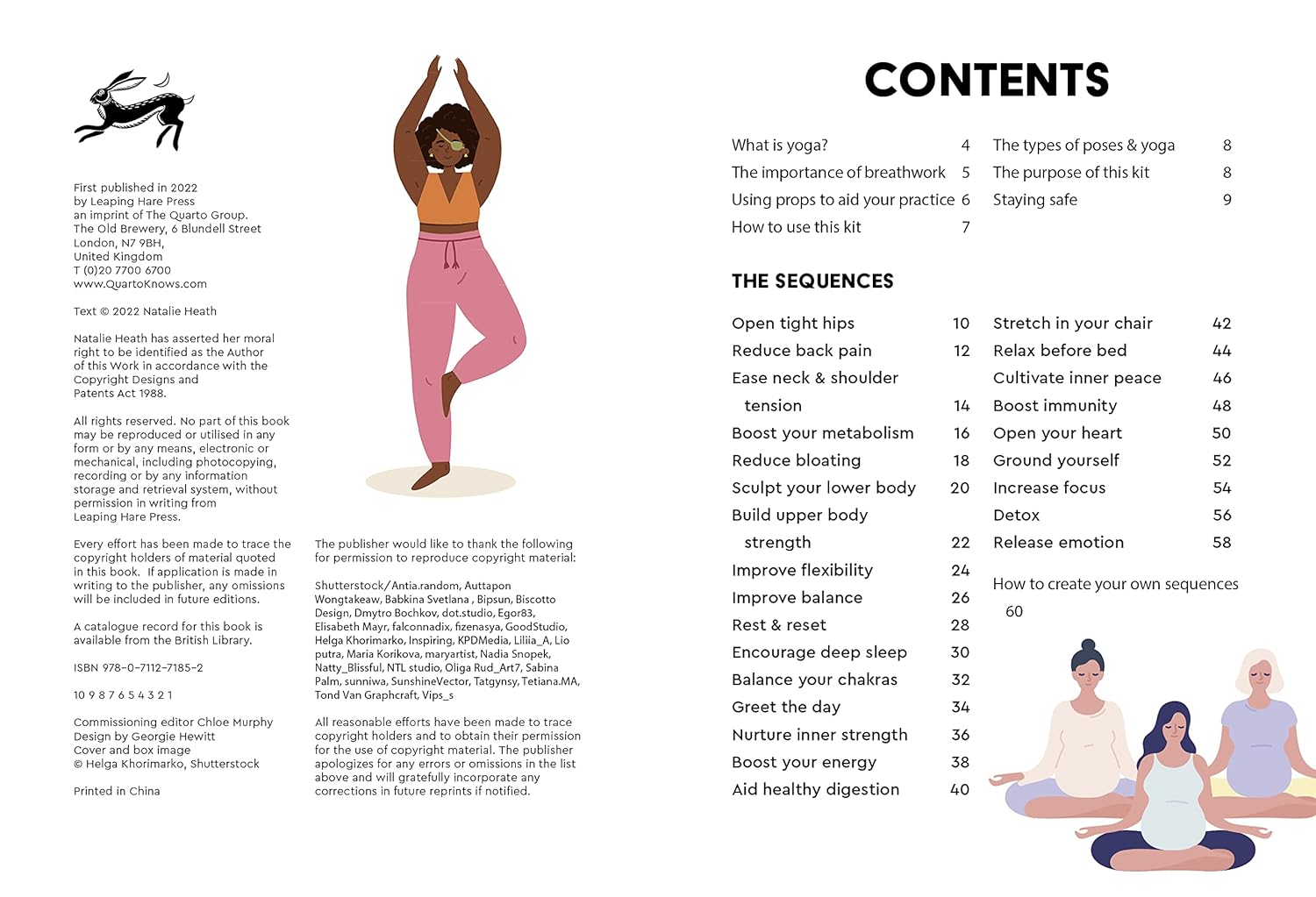 Yoga Asana Cards: 50 poses & 25 sequences