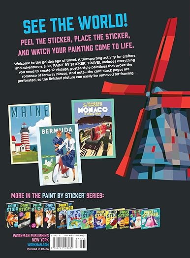 Paint by Sticker: Travel: Re-create 12 Vintage Posters One Sticker at a Time!