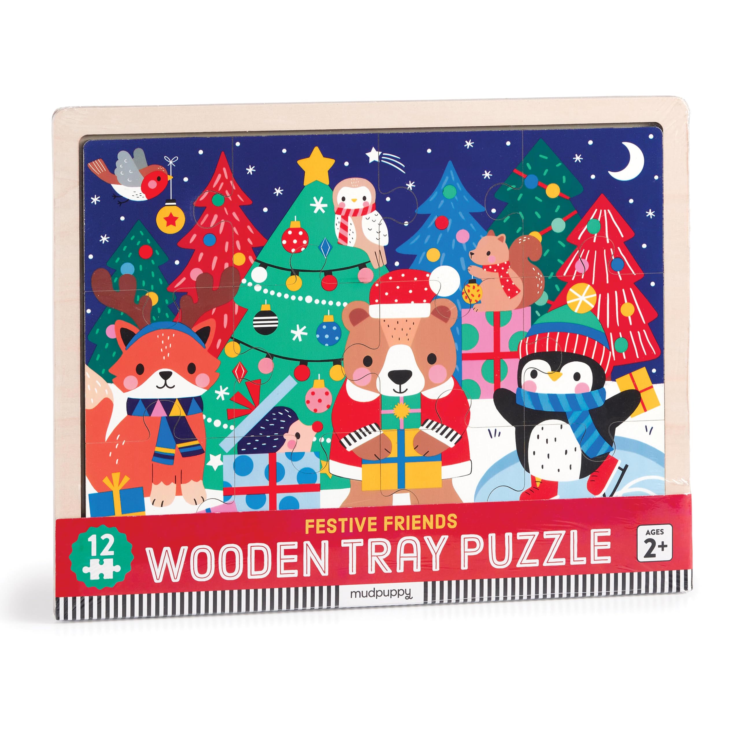 Christmas 12 Piece Wooden Tray Puzzle