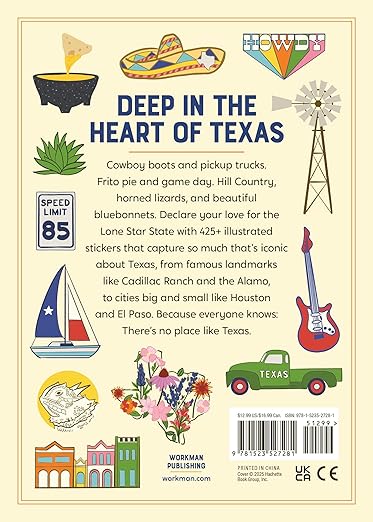 I Love Texas Sticker Book: 425+ Stickers Celebrating the Lone Star State (State of Mind Stickers)