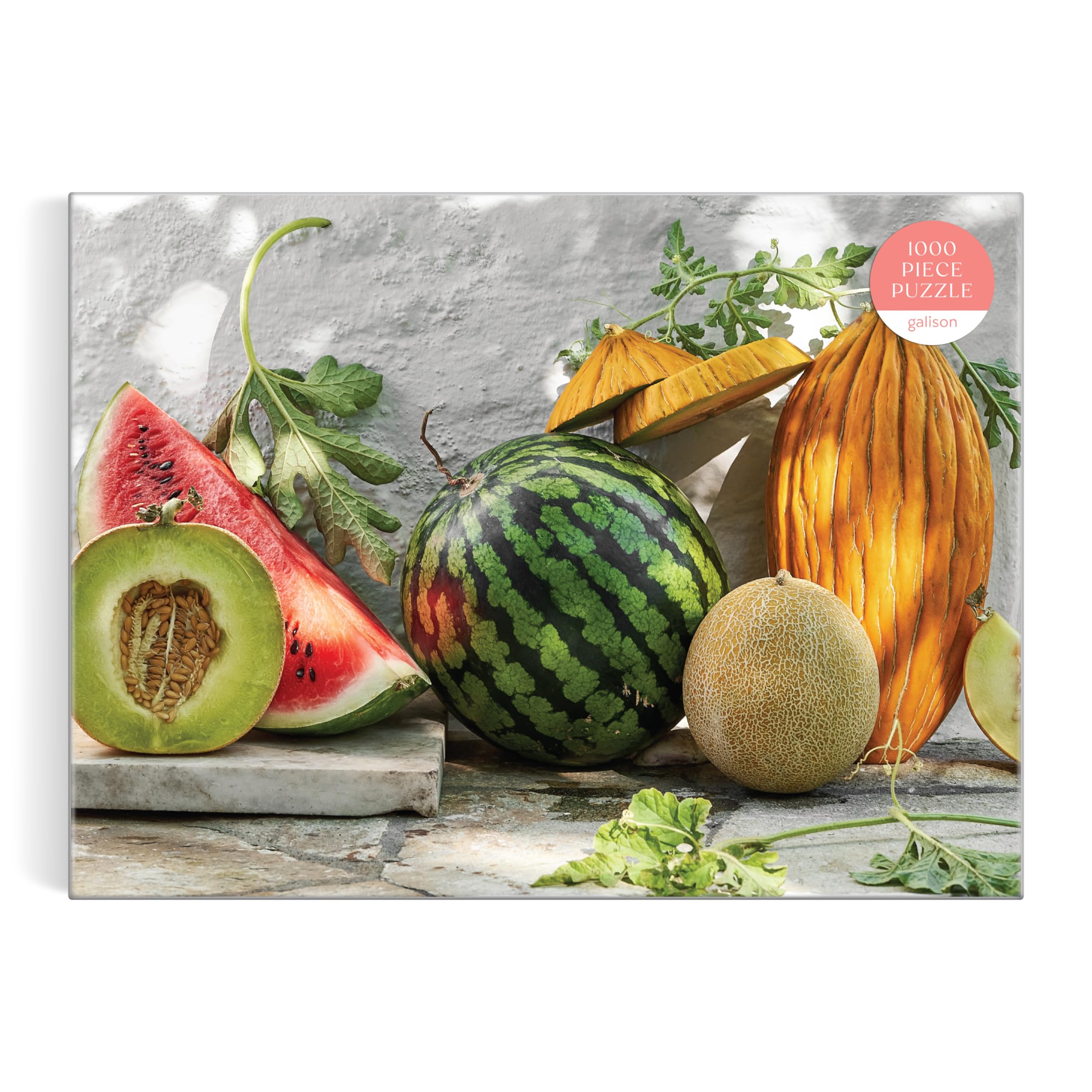 Melons From The Vine – 1000 Piece Puzzle Featuring A Mediterranean Still Life Of Summer Melons