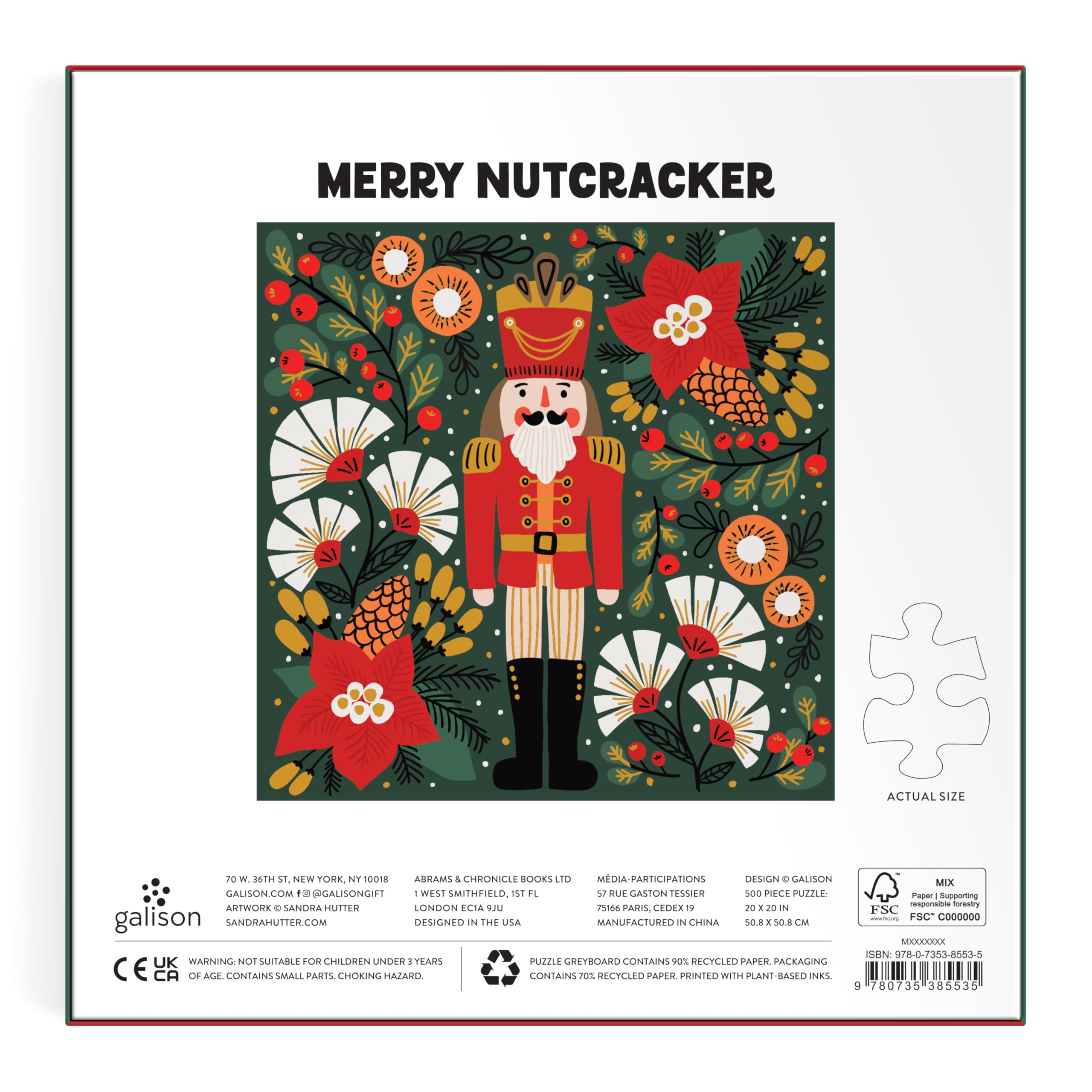 Merry Nutcracker 500 Piece Foil Puzzle