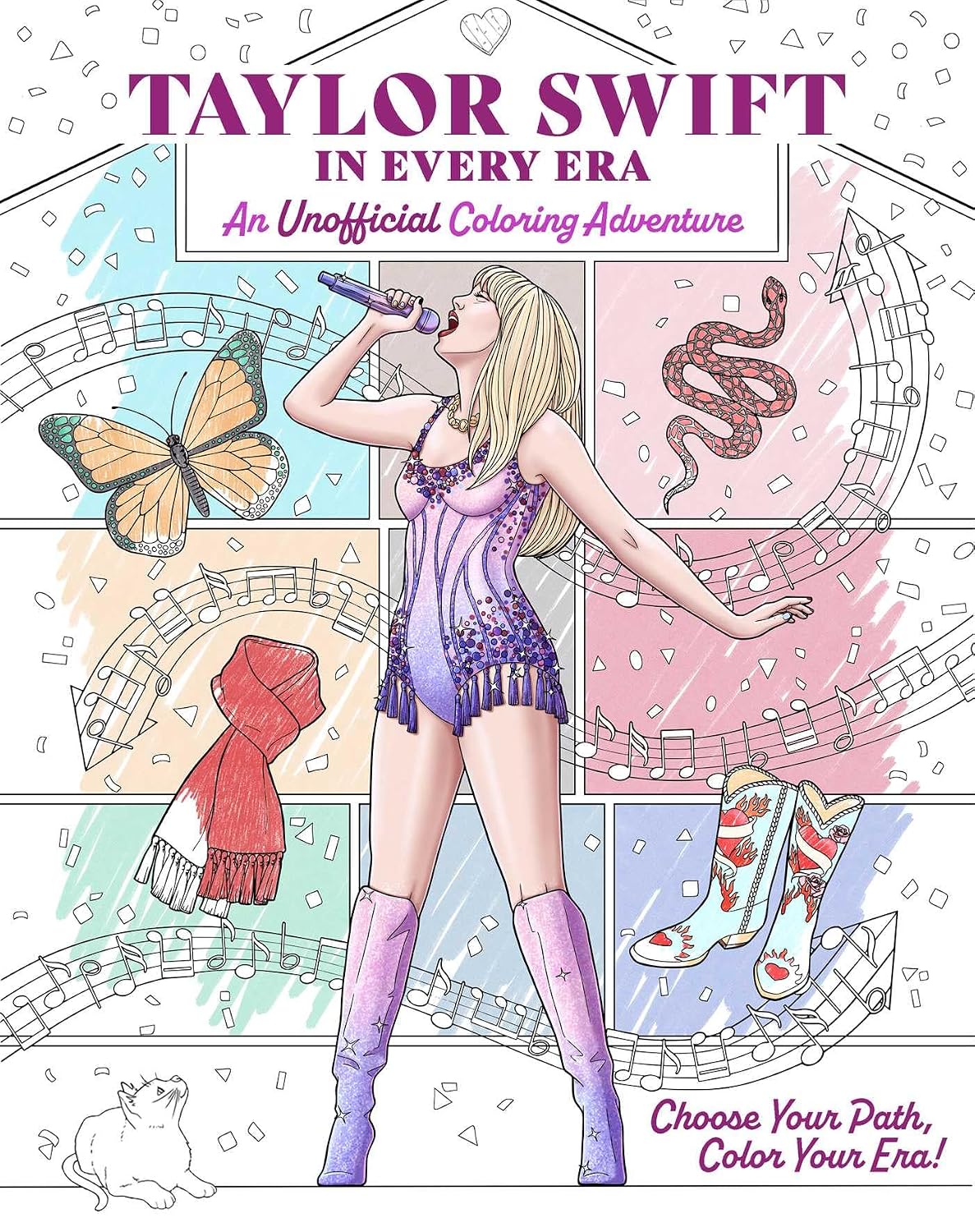 Taylor Swift in Every Era: An Enchanting Coloring Adventure: An Unofficial Coloring Adventure