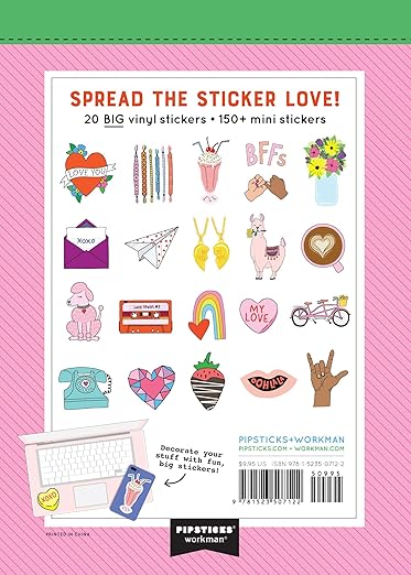 A Little Book of Big Love Stickers: 20 Huge Vinyl Love Stickers! (Lipsticks+Workman)