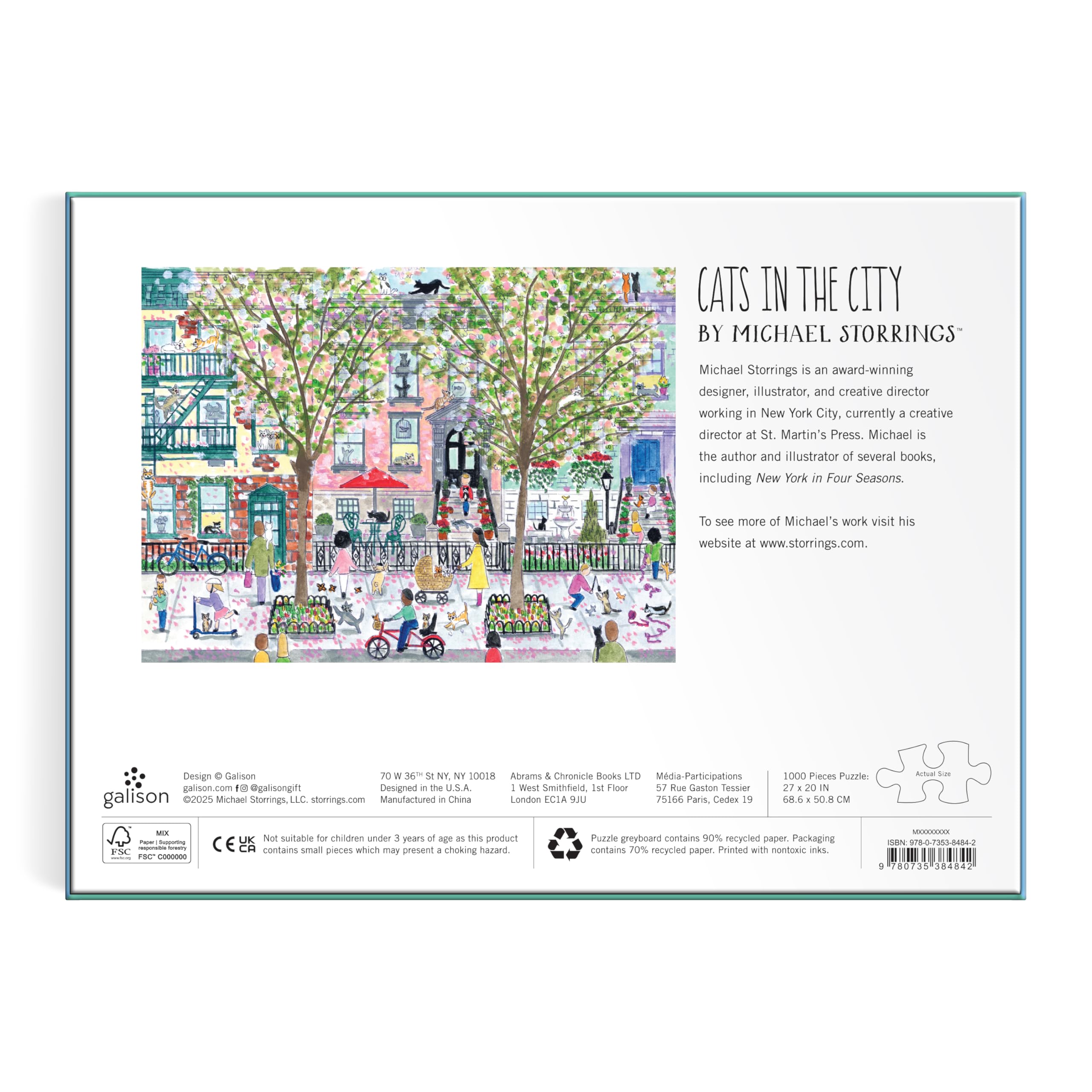 Michael Storrings Cats In The City 1000 Piece Puzzle