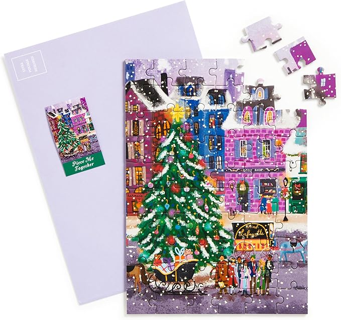 Joy Laforme Christmas Square Greeting Card Puzzle