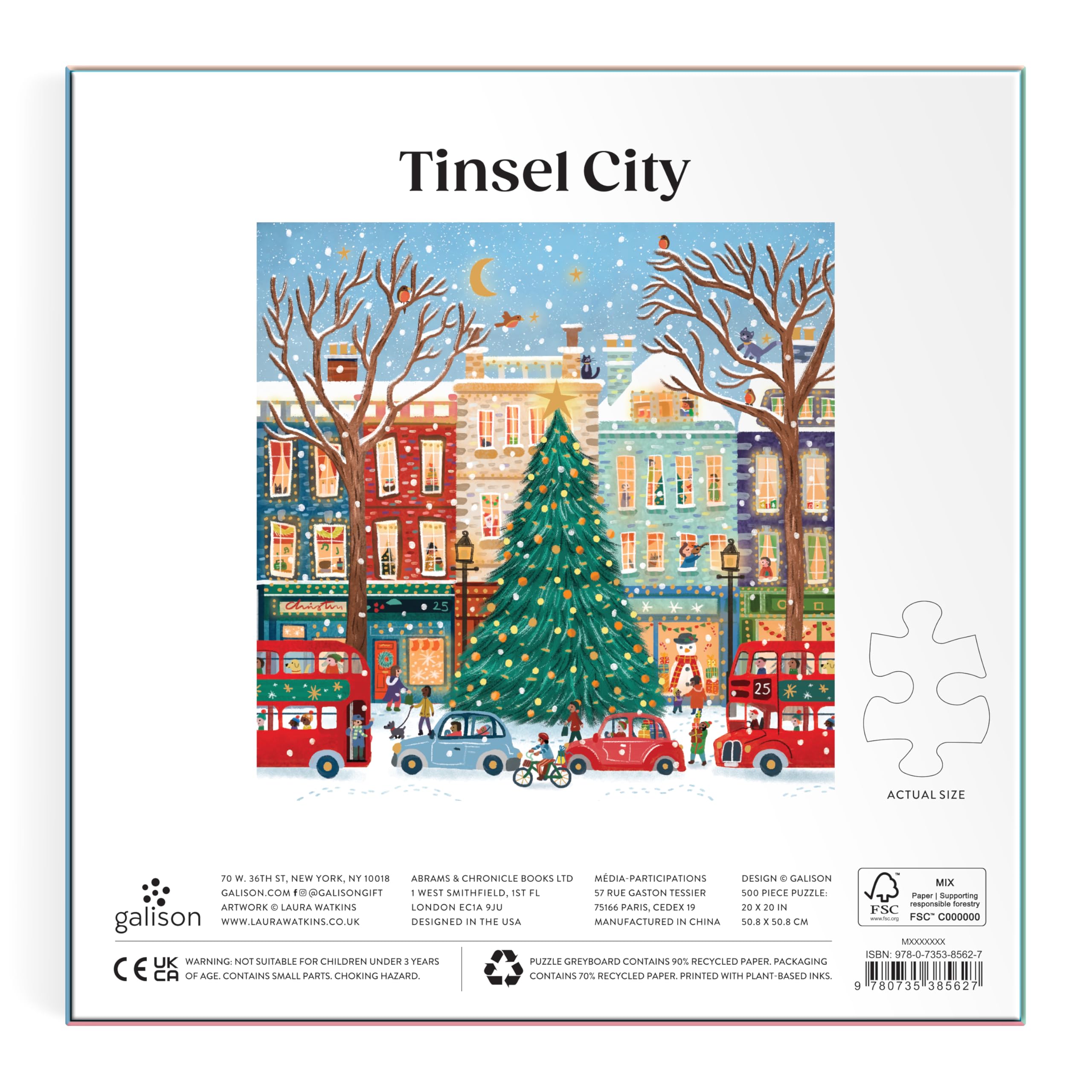 Tinsel City – 500 Piece Foil Jigsaw Puzzle