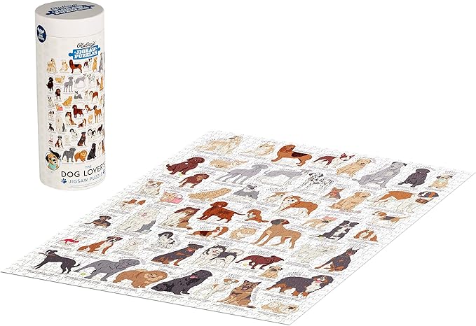 Dog Lovers Jigsaw Puzzle, White, 1000 Piece