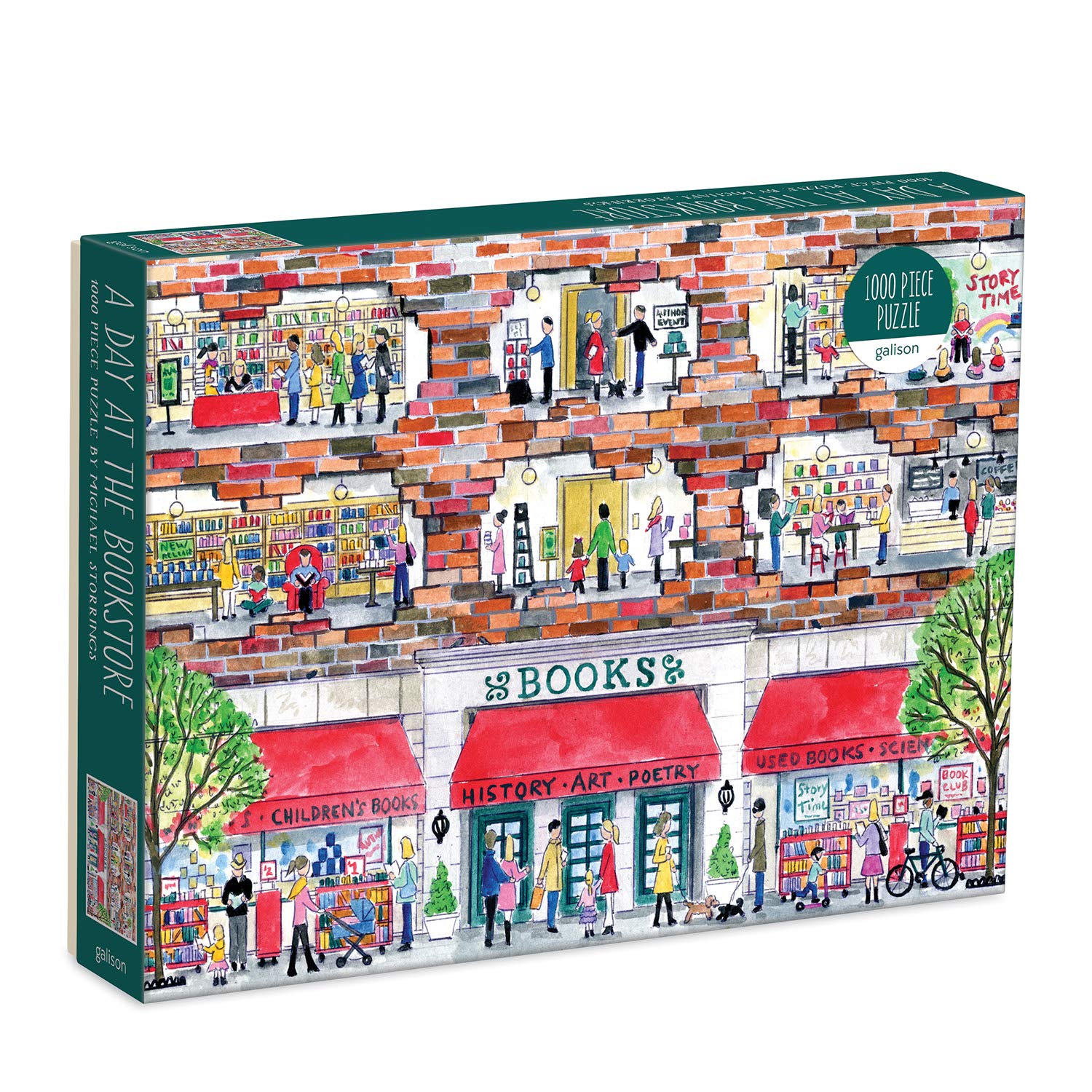 Michael Storrings A Day at The Bookstore 1000 Piece Puzzle