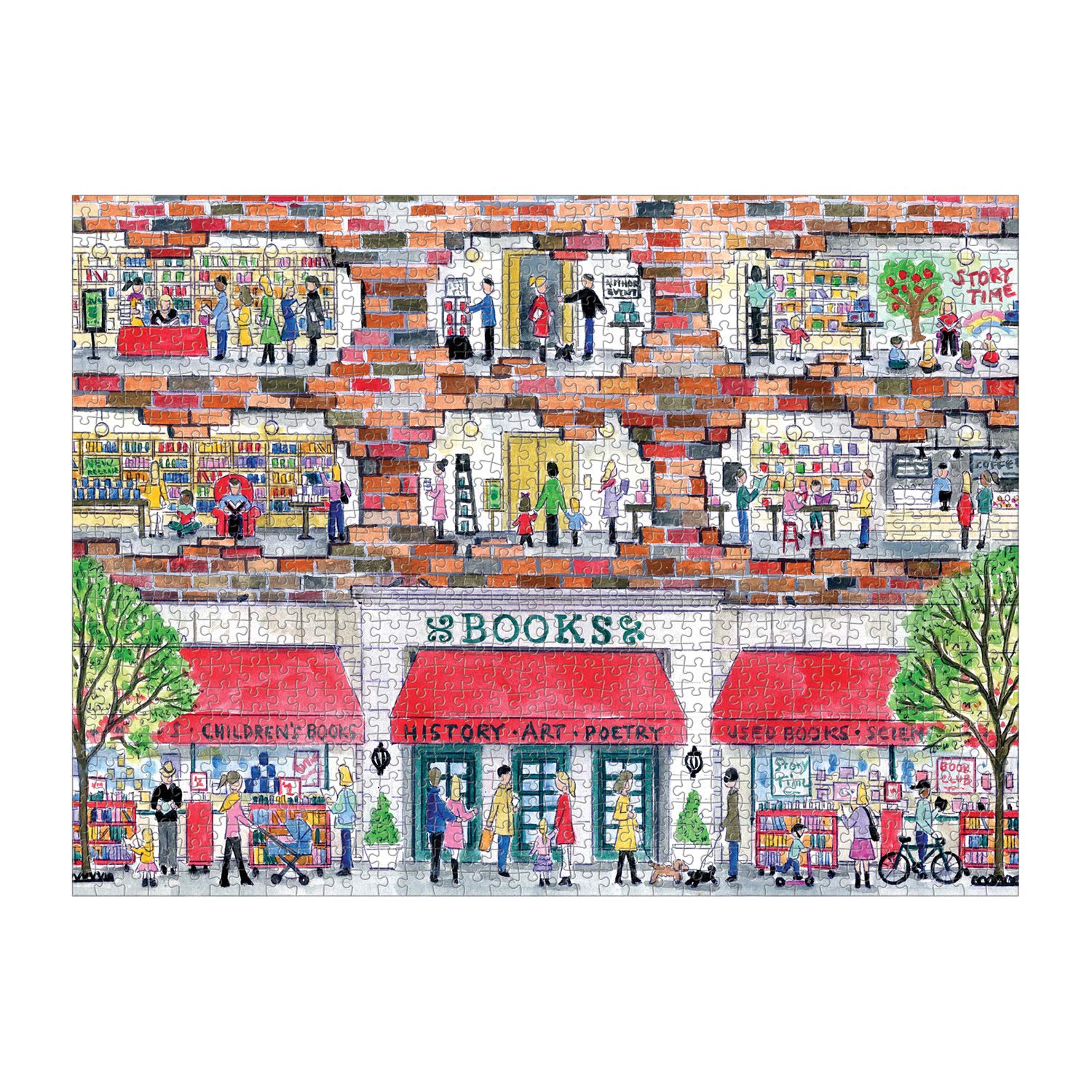 Michael Storrings A Day at The Bookstore 1000 Piece Puzzle