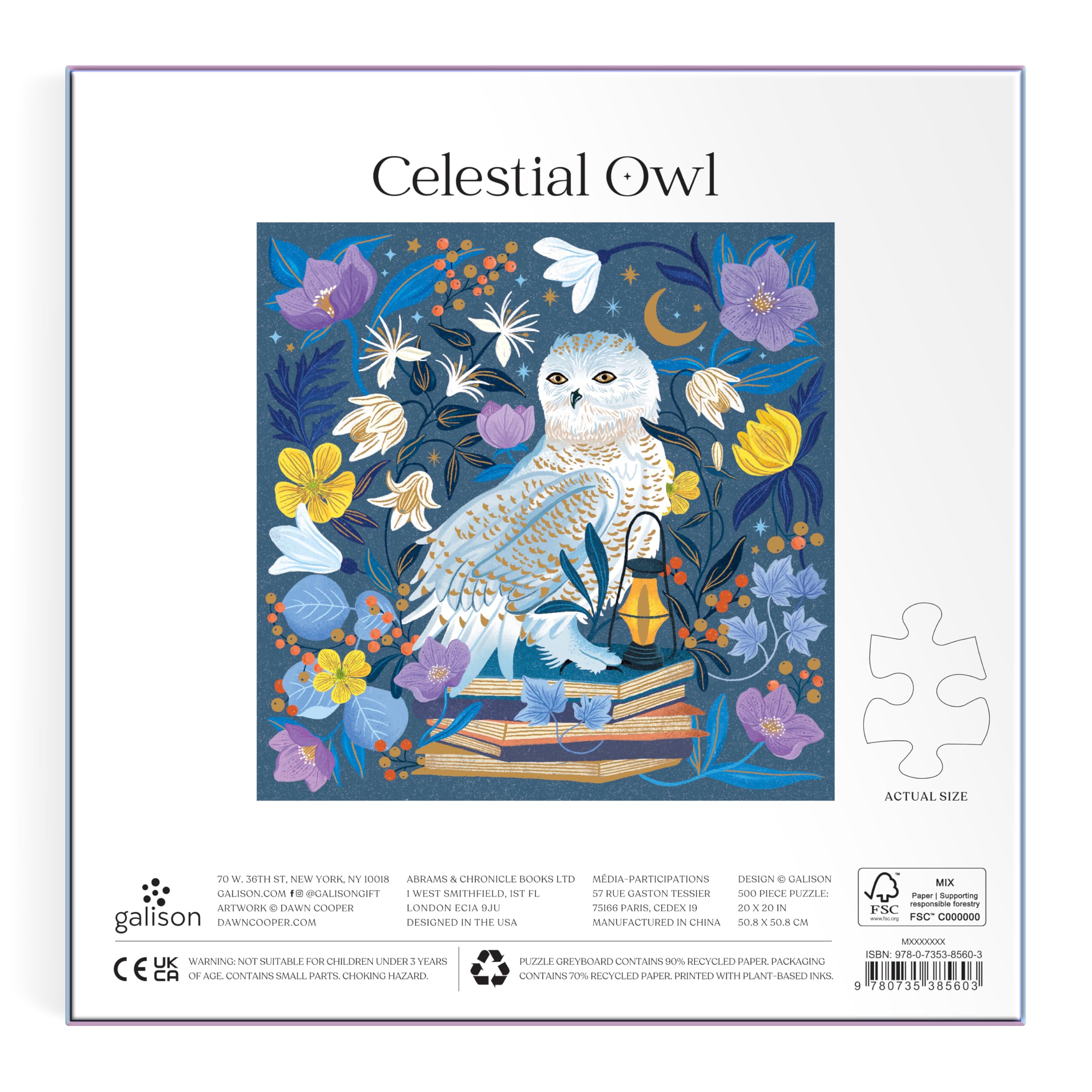 Celestial Owl 500 Piece Foil Puzzle