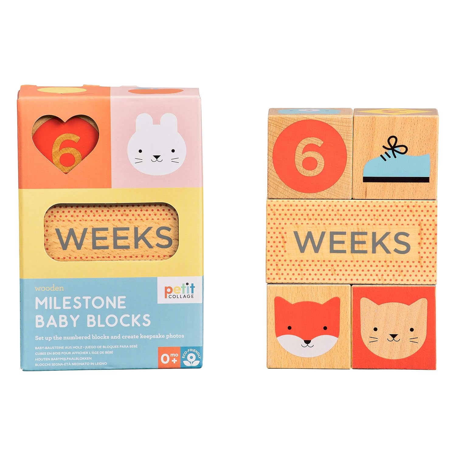 Baby Milestone Blocks Photo Props for Months, Weeks, Years