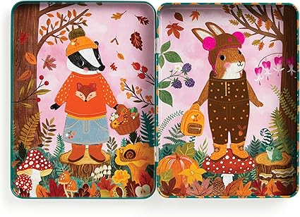 Mudpuppy Folklore Forest – Magnetic Dress Up Game with Illustrated Forest Scenes Including 2 Forest Characters and Over 40 Mix and Match Magnets Perfect For Travel
