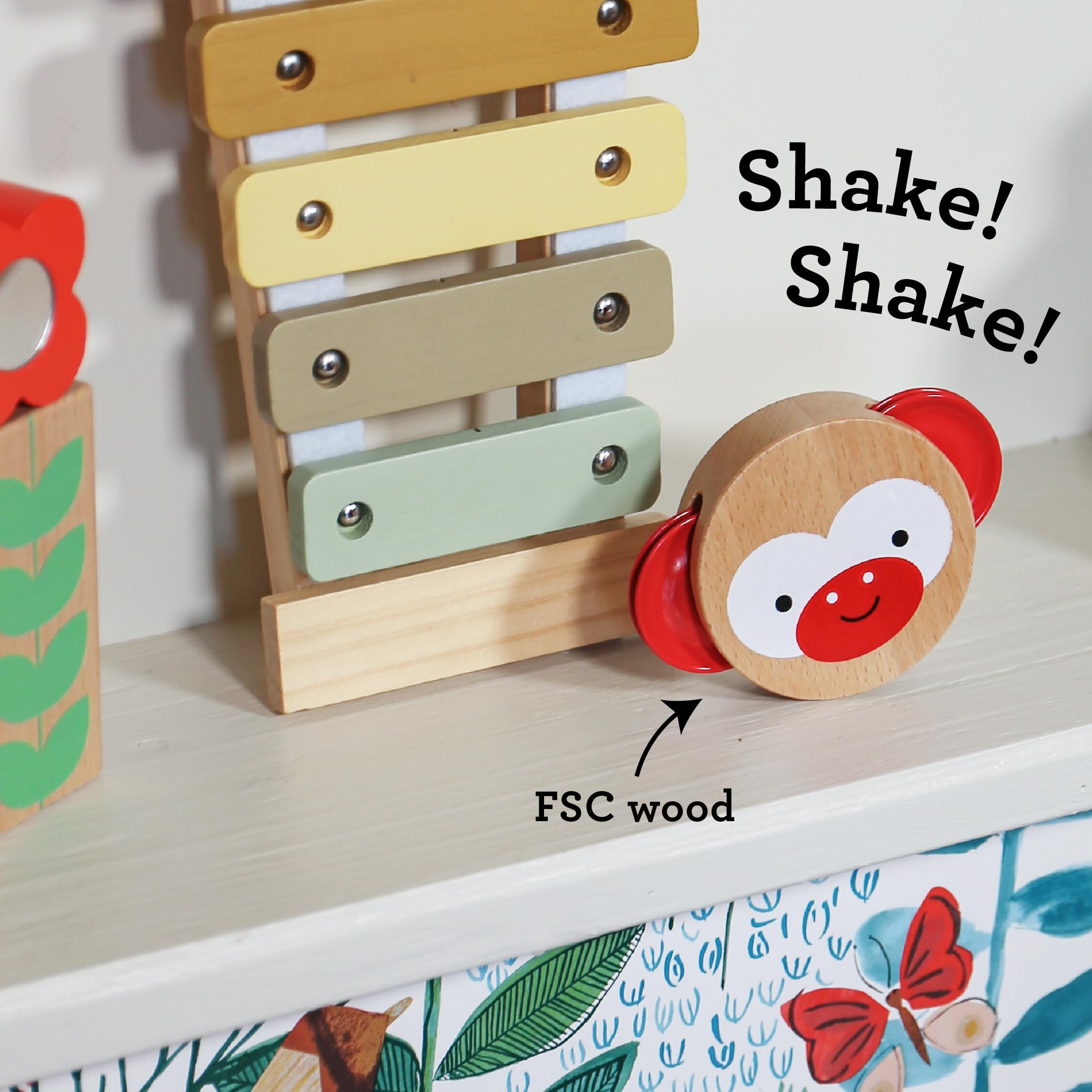 Shake and Play - Wooden Tambourine