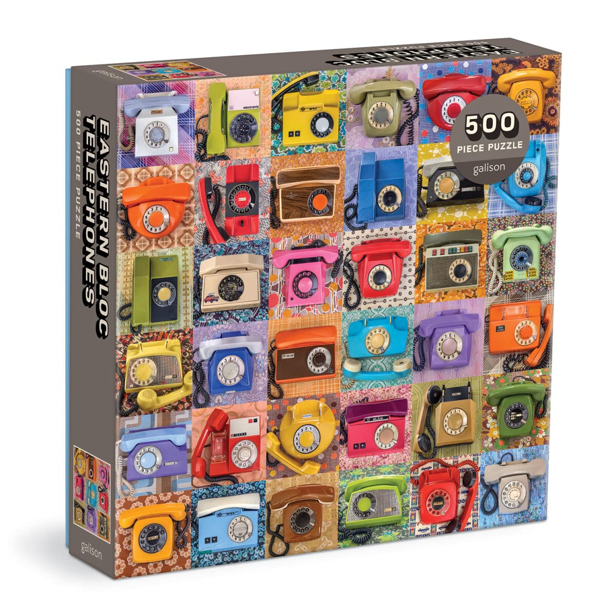 Eastern Bloc Telephones Jigsaw Puzzle, Multicoloured, 500 Pieces
